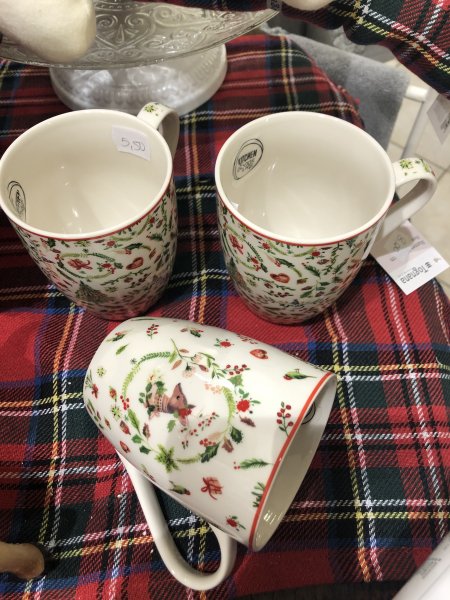 Tazza colazione decorata natalizia