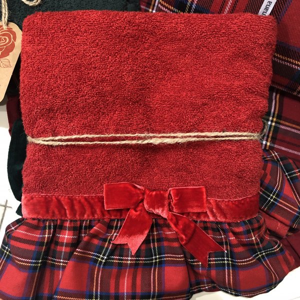 Set asciugamani natalizi rossi 