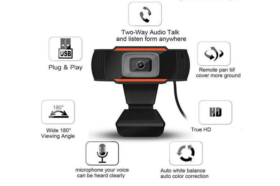 Telecamera pc webcam microfono integrato USB camera fotocamera computer video