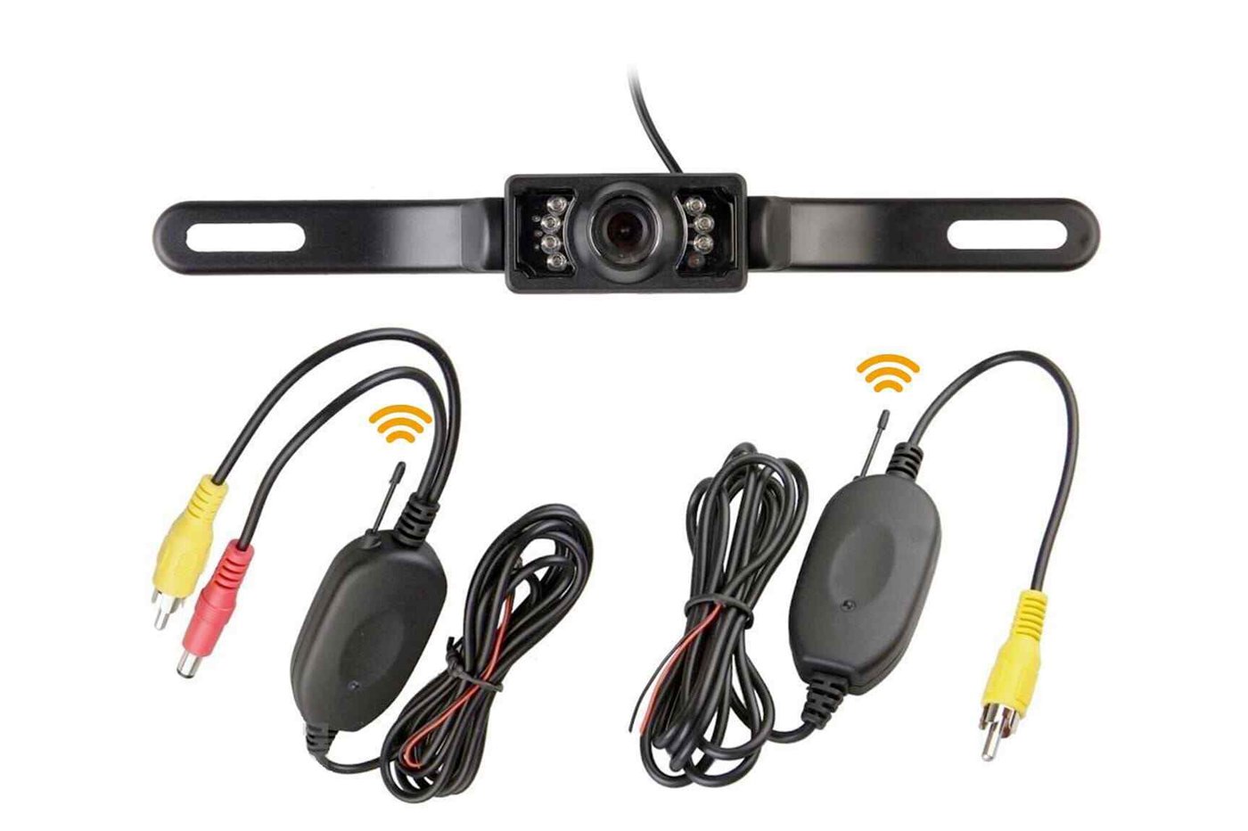 KIT TELECAMERA RETROMARCIA AUTO WIRELESS 8 LED RGB RETROCAMERA