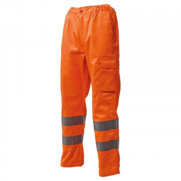 Pantalone arancio con tascone 