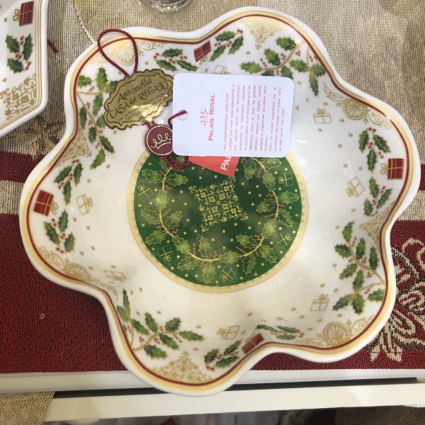 Portaoggetti in porcellana decorazione natalizia