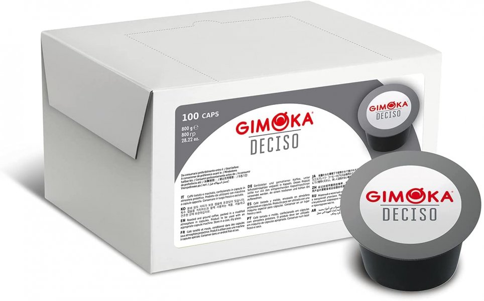 100 CAPSULE CAFFE'  GIMOKA DECISO PER LAVAZZA BLU E BLACK