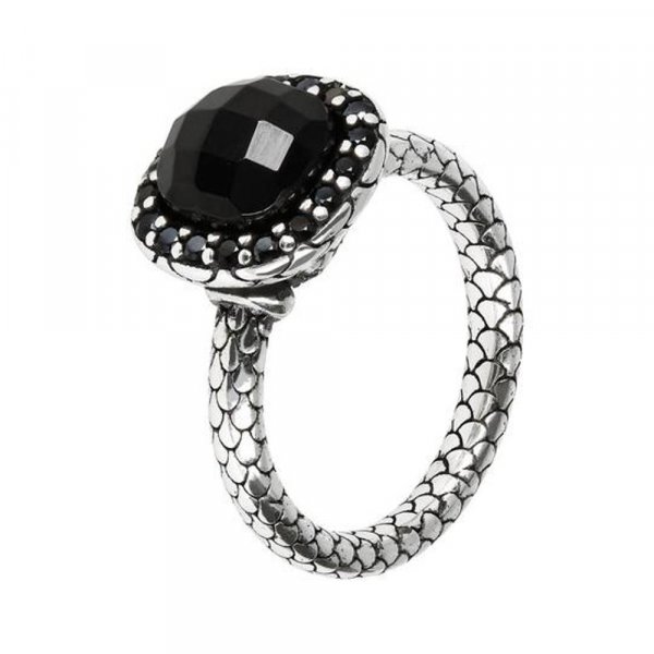 Anello Sirena In Argento E Spinello Nero € 99,00
