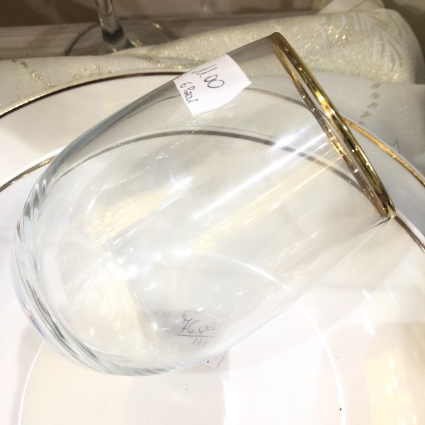 6 bicchieri linea oro