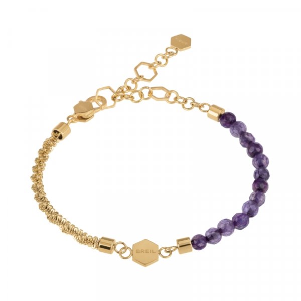 BREIL BRACCIALE IN ACCIAIO IP GOLD E AMETISTA VIOLA € 39,90