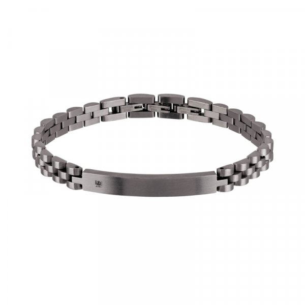 BREIL BRACCIALE IN ACCIAIO SATINATO IP GUN CON DIAMANTE € 59,90