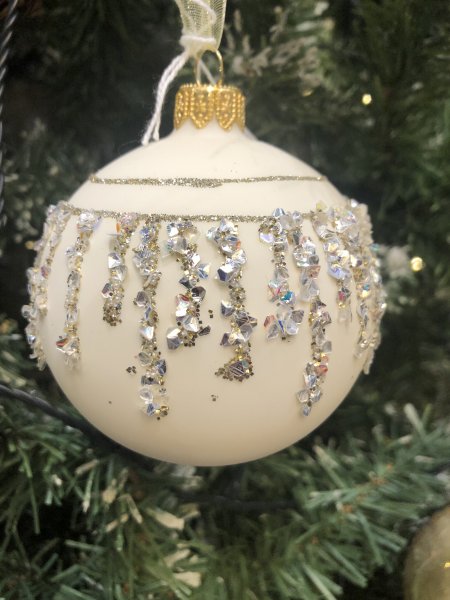 Palla per albero bianca