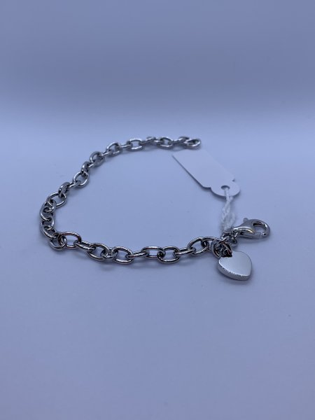 BRACCIALE ARGENTO CON CUORE