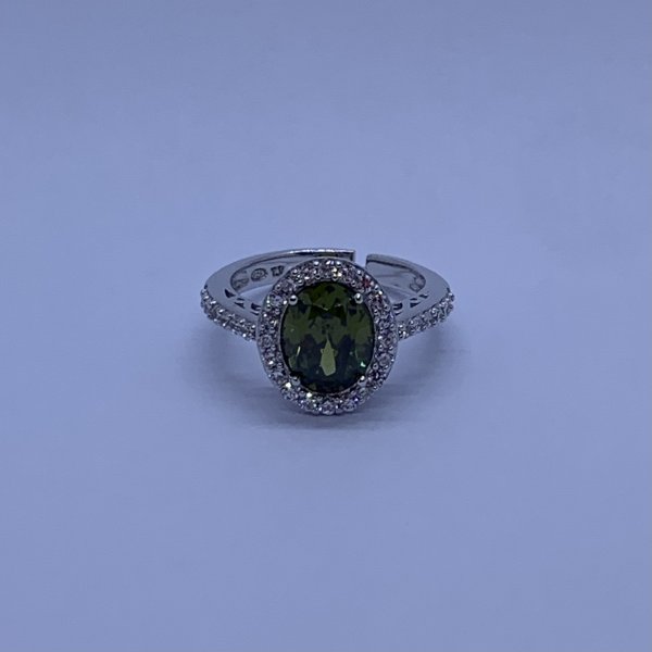 ANELLO IN ARGENTO CON PIETRA VERDE