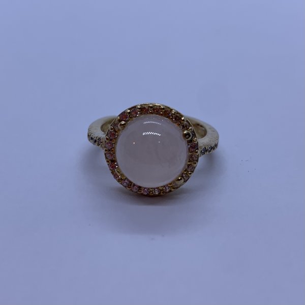 ANELLO DORATO CON GRANDE PIETRA