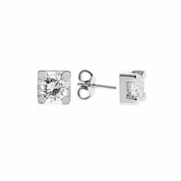 Orecchini punto luce in Oro Bianco 18Kt con Diamanti accresciuti certificati VS F € 980,00