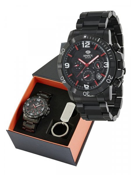 OROLOGIO MAREA UOMO IN ACCIAIO IP NERO CON PORTACHIAVI OMAGGIO € 69,90