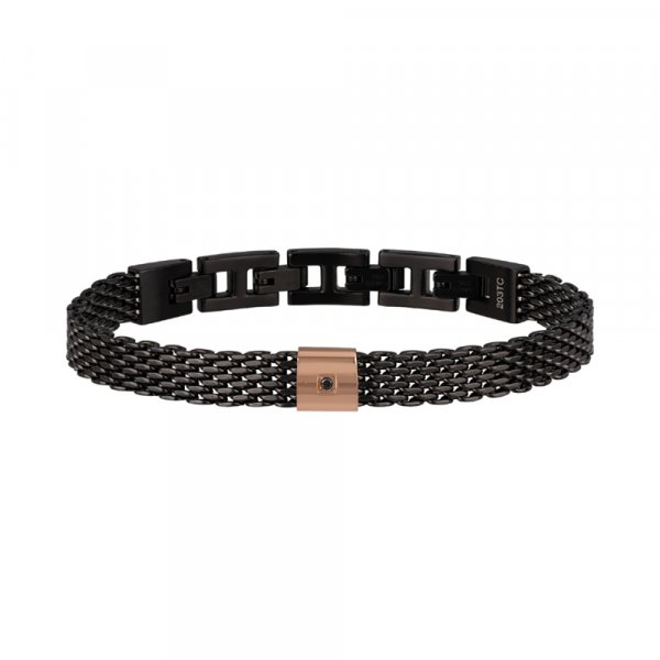 BLACK DIAMOND BRACCIALE IN ACCIAIO CON DIAMANTE NATURALE