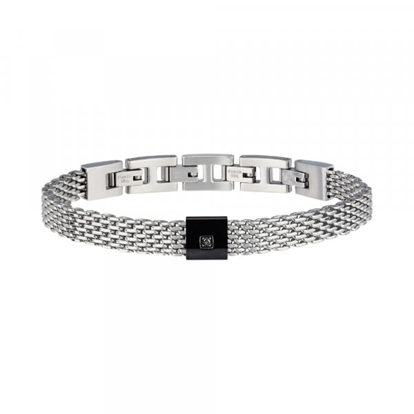 BLACK DIAMOND BRACCIALE IN ACCIAIO CON DIAMANTE NATURALE