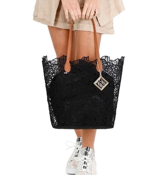 Cafènoir - Shopper donna in pizzo - VD0201 - N001 nero - IN OFFERTA!