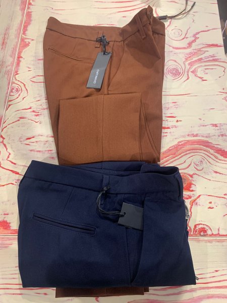 Pantalone blu e marrone uomo 