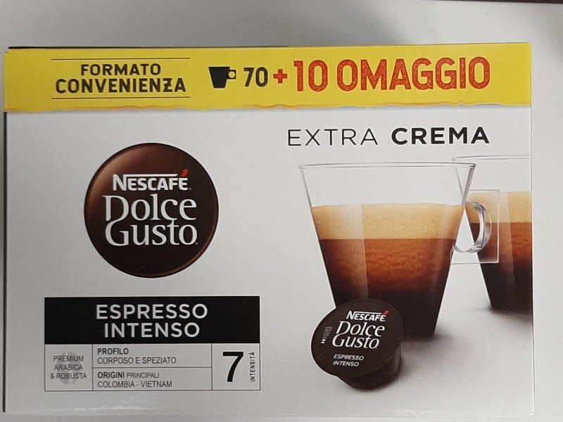 NESCAFÉ - DOLCE GUSTO - ESPRESSO INTENSO - 70 CAPS + 10 OMAGGIO