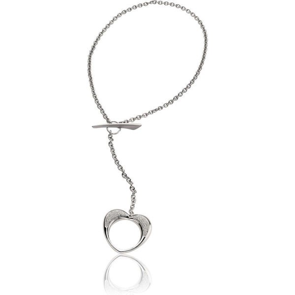 Collana Breil in acciaio e cuore swarosky