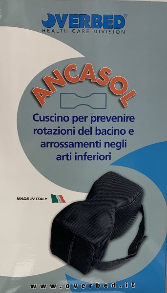 Cuscino posturale notturno in poliuretano espanso con fascia in velcro