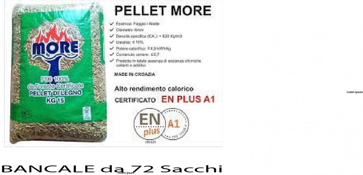 Pellet Faggio A1 More - bancale da 78 sacchi da 15 Kg