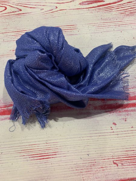 foulard tinta unita laminata blue