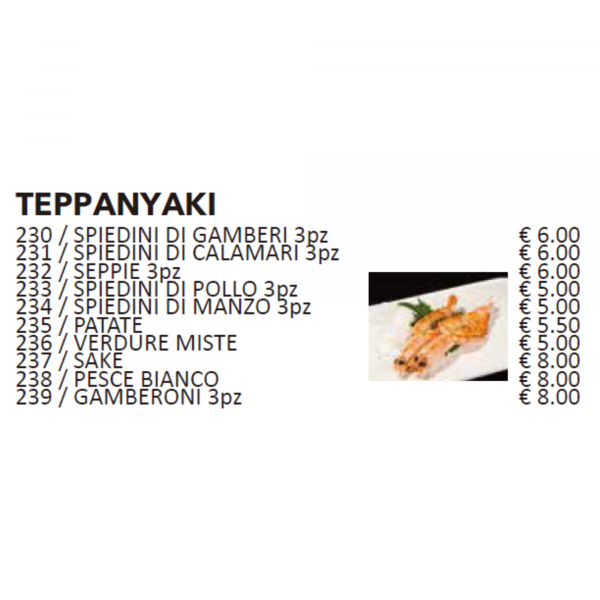 Teppanyaki  - Piastra