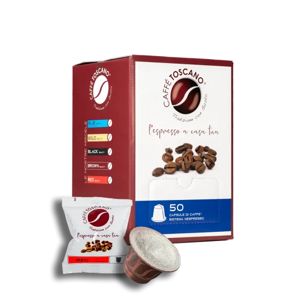 Capsule Caffè Toscano compatibili con macchine da caffè Nespresso®* Miscela RED Quality