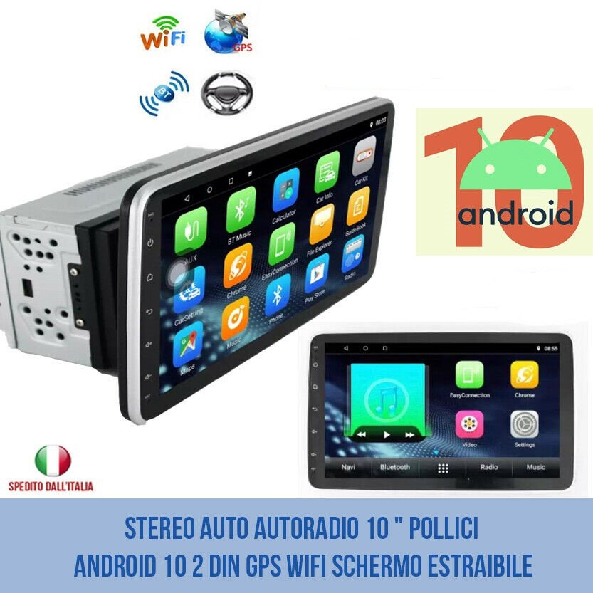 AUTORADIO 2 DIN 10″ FONY1088A ANDROID WIFI GPS BLUETOOTCH - Videonet -  Townforyou - Fai acquisti e prenota eventi vicino a te