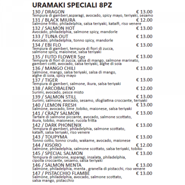 Uramaki speciali 8pz.