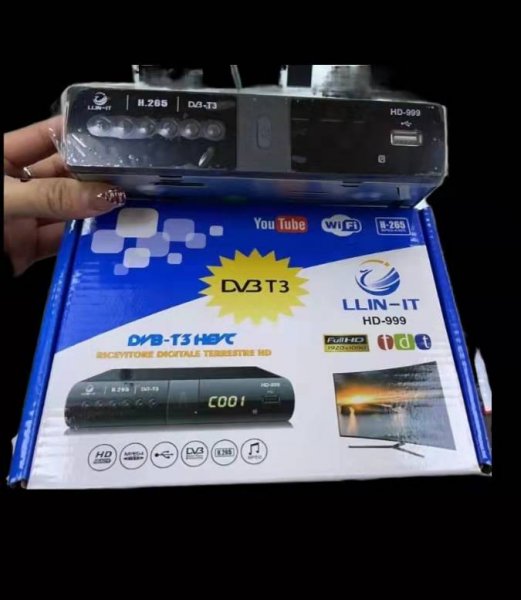 Decoder mini digitale terrestre dvb t3 scart 180 usb H.265 hdmi HD-333A